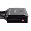 StarTech.com 2-Port Dual-Monitor HDMI Cable KVM Switch, 4K 60Hz, Compact KVM with 5ft/1.5m USB-A/HDMI/Audio Integrated Cables, Bus Powered - Remote Push Button/Hotkey Switching