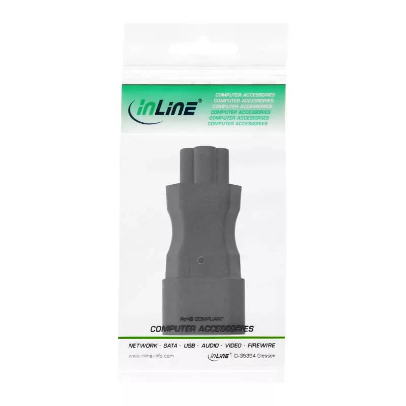 InLine Power supply adapter IEC 60320 C14 / C5, 3-pin, IEC device / notebook