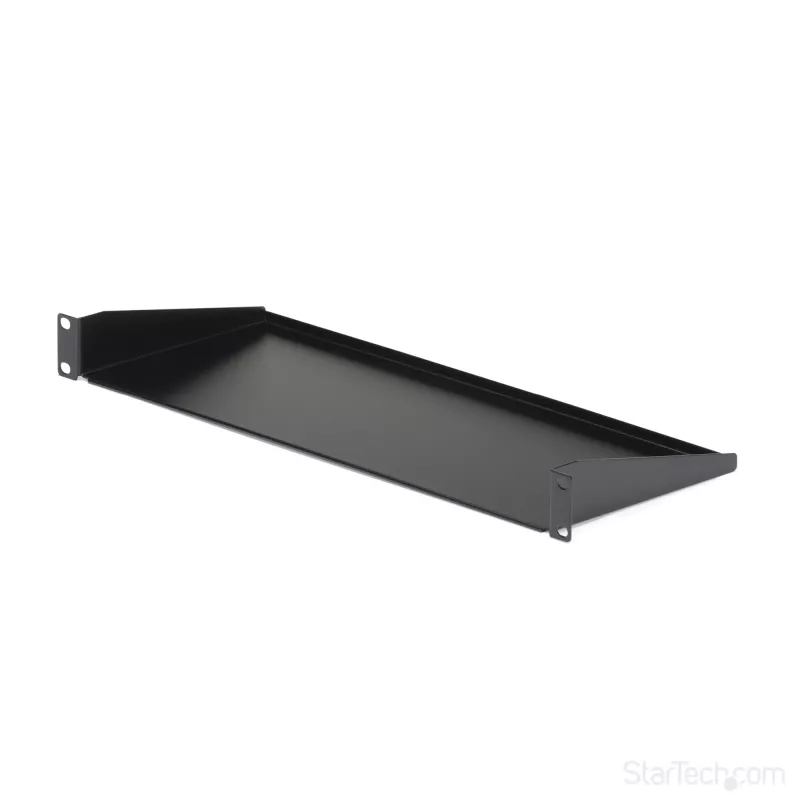 StarTech.com 1U Server Rack Shelf, Universal Rack Mount Cantilever Tray for 19 inch Network Equipment Rack/Cabinet, Heavy Duty Steel, Weight Capacity 33lb/15kg, 7in (18cm) Deep