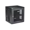 StarTech.com 12U 4-Post Wall Mount Network Cabinet with 1U Shelf, 19 inch Hinged Server Rack Enclosure, Black