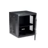 StarTech.com 12U 4-Post Wall Mount Network Cabinet with 1U Shelf, 19 inch Hinged Server Rack Enclosure, Black