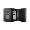 StarTech.com 12U 4-Post Wall Mount Network Cabinet with 1U Shelf, 19 inch Hinged Server Rack Enclosure, Black