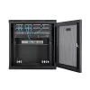 StarTech.com 12U 4-Post Wall Mount Network Cabinet with 1U Shelf, 19 inch Hinged Server Rack Enclosure, Black