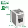 Paper shredder LEITZ IQ Autofeed Small Office 100, cross‑cut P-4, 8-sheet, 22 cm feed, 34 L bin, grey