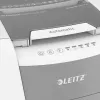 Paper shredder LEITZ IQ Autofeed Small Office 100, cross‑cut P-4, 8-sheet, 22 cm feed, 34 L bin, grey