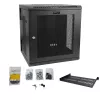 StarTech.com 4-Post 12U Wall Mount Network Cabinet with 1U Shelf, 19 inch Hinged Wall-Mounted Server Rack for Data / AV / Electronics / Computer Equipment, Flexible Vented Rack Enclosure