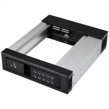 StarTech.com 5.25 to 3.5 Hard Drive Hot Swap Bay - For 3.5 inch SATA/SAS Drives - Trayless - Aluminum