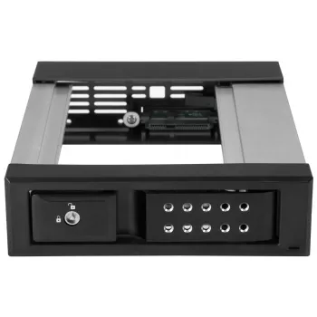 StarTech.com 5.25 to 3.5 Hard Drive Hot Swap Bay - For 3.5 inch SATA/SAS Drives - Trayless - Aluminum