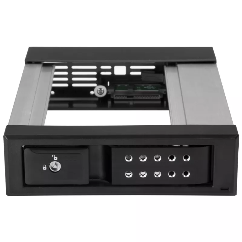 StarTech.com 5.25 to 3.5 Hard Drive Hot Swap Bay - For 3.5 inch SATA/SAS Drives - Trayless - Aluminum