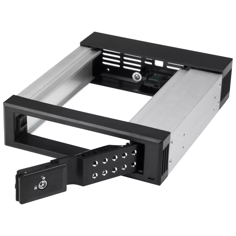 StarTech.com 5.25 to 3.5 Hard Drive Hot Swap Bay - For 3.5 inch SATA/SAS Drives - Trayless - Aluminum