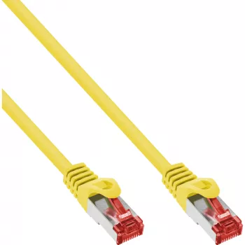 InLine Patch Cable S/FTP PiMF Cat.6 250MHz PVC copper yellow 1m