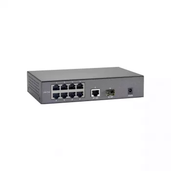 LevelOne 10-Port Fast Ethernet PoE Switch, 1 x Gigabit RJ45, 1 x Gigabit SFP, 8 PoE Outputs, 90W