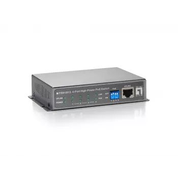 LevelOne 5-Port Fast Ethernet PoE Switch, 4 PoE Outputs, 120W, power adapter included