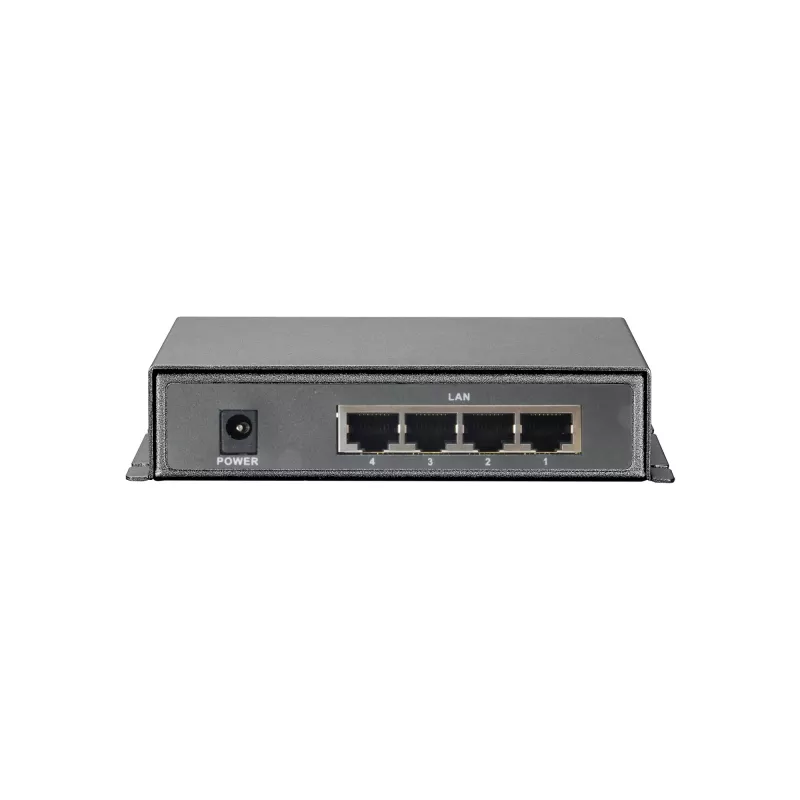 LevelOne 5-Port Fast Ethernet PoE Switch, 4 PoE Outputs, 120W, power adapter included