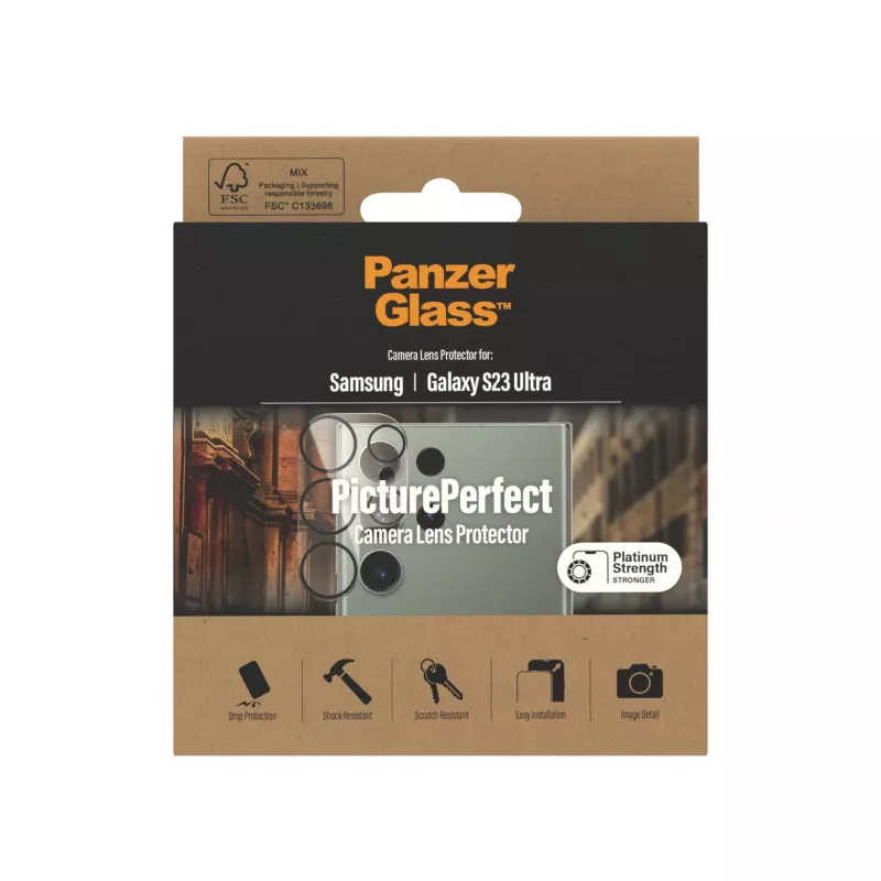 Camera Lens Protector PanzerGlass Samsung Galaxy S23 Ultra Scratch Shock Resistant