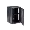 StarTech.com 18U 19 inch Wall Mount Network Cabinet, 16 inch Deep Hinged Locking Enclosure with 1U Shelf, Black (RK1820WALHM)