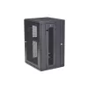 StarTech.com 18U 19 inch Wall Mount Network Cabinet, 16 inch Deep Hinged Locking Enclosure with 1U Shelf, Black (RK1820WALHM)