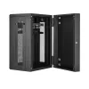 StarTech.com 18U 19 inch Wall Mount Network Cabinet, 16 inch Deep Hinged Locking Enclosure with 1U Shelf, Black (RK1820WALHM)