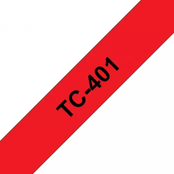Brother Labelling Tape 12mm, Black on red, TC, Direct thermal, Japan, 5 year(s), Brother