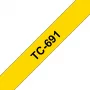 Brother Labelling Tape 9mm, Black on yellow, TC, Black, Japan, 5 year(s), Brother
