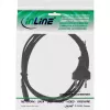 InLine power cable, Euro male / Euro8 male, black, 3m