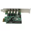 StarTech.com 4 Port PCI Express PCIe SuperSpeed USB 3.0 Controller Card Adapter with UASP - SATA Power