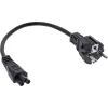 InLine power cable Type F German / “Mickey Mouse” notebook plug black 1.8m
