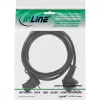 InLine Power cable, CEE 7/7 angled / 3pin IEC C13 left angled, black, 0.5m