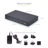 StarTech.com 4-Port KM Switch with Mouse Switching, USB Switch for Keyboard/Mouse, 3.5mm/USB Audio, Peripheral Sharing for 4 Computers, TAA Compliant
