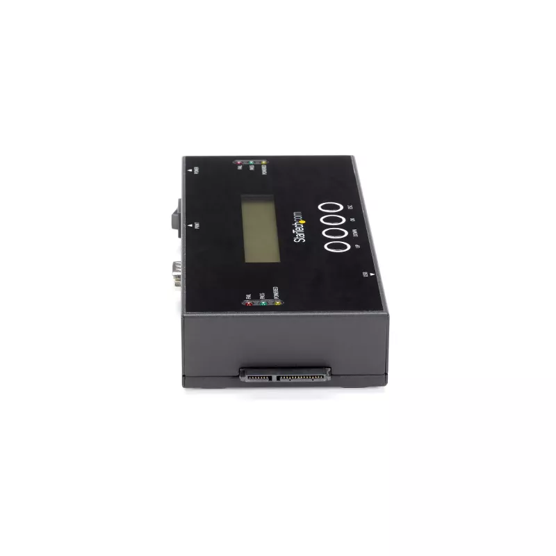 StarTech.com 1:1 Standalone Hard Drive Duplicator and Eraser, SAS and SATA HDD/SSD Cloner/Copier, Hard Drive Duplicator and Sanitizer, LCD Display, TAA Compliant