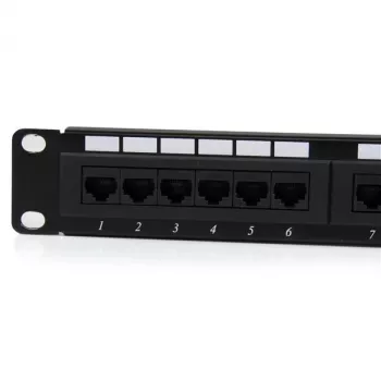 StarTech.com 24 Port 1U Rackmount Cat 6 110 Patch Panel, RJ-45, Rack mounting, 1U, Black, RoHS, CE, ETl, UL
