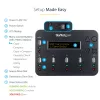 StarTech.com Standalone 1 to 5 USB Thumb Drive Duplicator and Eraser, Multiple USB Flash Drive Copier, System and File and Whole-Drive Copy at1.5 GB/min, Single and 3-Pass Erase, LCD Display - TAA