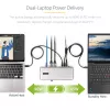 StarTech.com Dual-Laptop USB-C KVM Docking Station, Dual Monitor 4K 60Hz DisplayPort Dock, 5-Port USB Hub, GbE, 90W/45W Power Delivery to Two Laptops, Windows/Mac, 2-Host KVM Dock - TAA