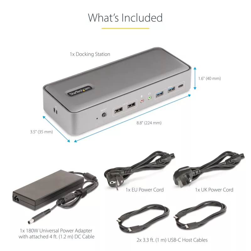 StarTech.com Dual-Laptop USB-C KVM Docking Station, Dual Monitor 4K 60Hz DisplayPort Dock, 5-Port USB Hub, GbE, 90W/45W Power Delivery to Two Laptops, Windows/Mac, 2-Host KVM Dock - TAA