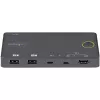 StarTech.com 2 Port Hybrid USB-A + HDMI & USB-C KVM Switch - Single 4K 60Hz HDMI 2.0 Monitor - Compact Desktop and/or Laptop HDMI KVM Switch - USB Bus Powered - Thunderbolt 3 Compatible