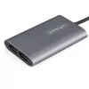 StarTech.com Thunderbolt to Dual DisplayPort Adapter DP 1.4, Dual 4K 60Hz or Single 8K/5K Thunderbolt to DP Converter, 2x DisplayPort Monitor Video Display Adapter - Mac & Windows