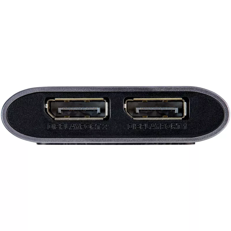 StarTech.com Thunderbolt to Dual DisplayPort Adapter DP 1.4, Dual 4K 60Hz or Single 8K/5K Thunderbolt to DP Converter, 2x DisplayPort Monitor Video Display Adapter - Mac & Windows