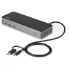 StarTech.com USB-C & USB-A Dock - Hybrid Universal Triple Monitor Laptop Docking Station DisplayPort & HDMI 4K 60Hz - 85W Power Delivery, 6x USB Hub, GbE, Audio - USB 3.1 Gen 2 10Gbps - TAA