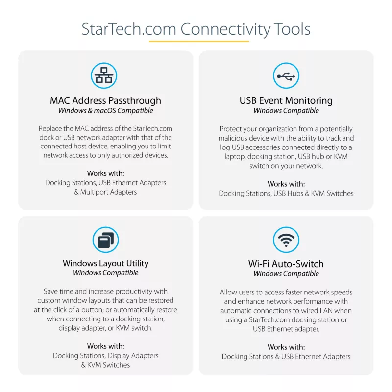 StarTech.com Thunderbolt 4 Dock, 96W Power Delivery, Single 8K/Dual Monitor 4K 60Hz, 3xTB4/USB4 ports, 4xUSB-A, SD, GbE, Thunderbolt 4 Docking Station for Windows or TB3 MacBook, 0.8m Cable