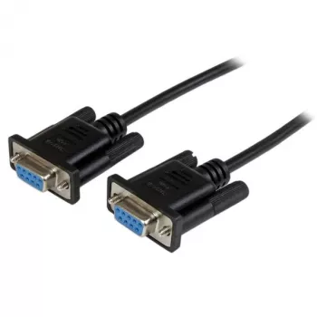 StarTech.com 2m Black DB9 RS232 Serial Null Modem Cable F/F, Black, 2 m, DB-9, DB-9, Female, Female