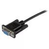 StarTech.com 2m Black DB9 RS232 Serial Null Modem Cable F/F, Black, 2 m, DB-9, DB-9, Female, Female
