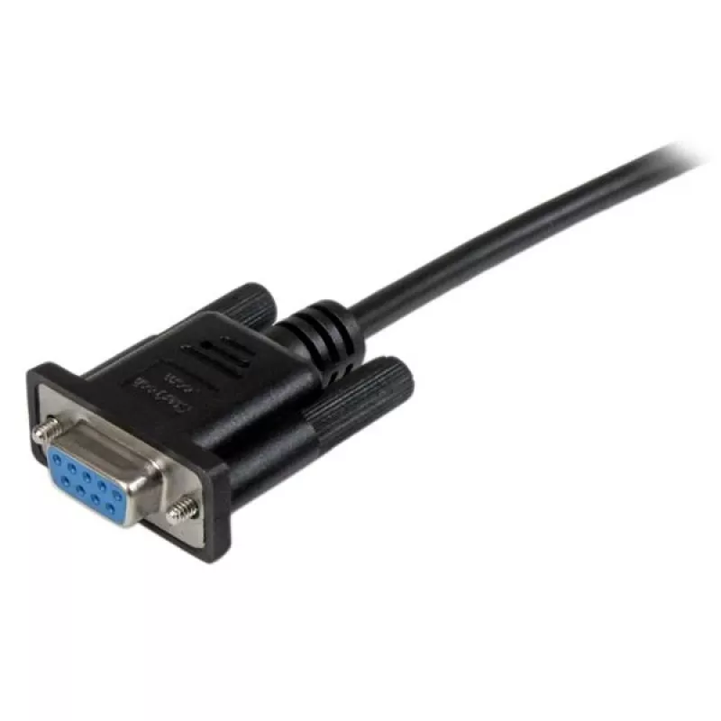 StarTech.com 2m Black DB9 RS232 Serial Null Modem Cable F/F, Black, 2 m, DB-9, DB-9, Female, Female