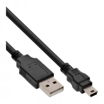 InLine USB 2.0 Mini Cable USB Type A male / Mini B male, 5pin, black, 5m