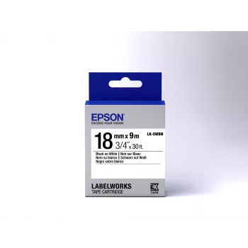 Epson Label Cartridge Standard LK-5WBN Black/White 18mm (9m)