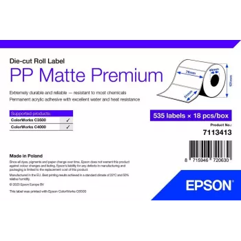 Self-adhesive printer label Epson 7113413 White 7.6x5.1 cm