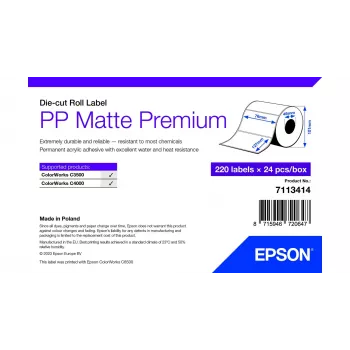 Self-adhesive printer label Epson 7113414 White 7.6x12.7 cm