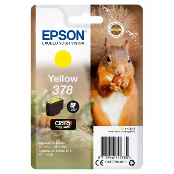 Cartridge Epson 378 Yellow 360 pages Ink C13T37844010