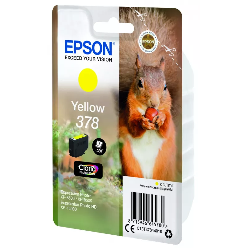 Cartridge Epson 378 Yellow 360 pages Ink C13T37844010