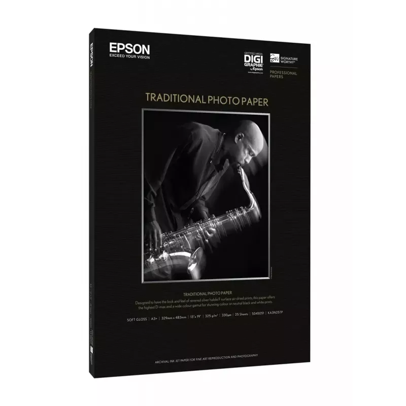 Epson Traditional Photo Paper, DIN A3+, 330g/m², 25 Sheets