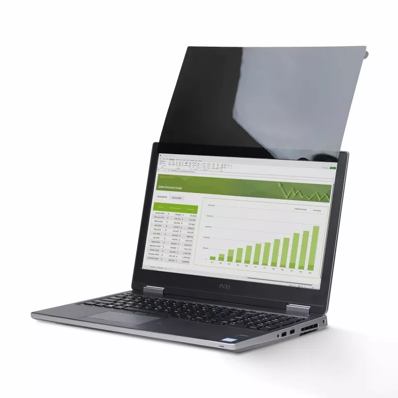 StarTech.com 13.3-inch 16:9 Flip-Up Privacy Screen with Touch, Anti-Glare Blue Light Filter, Laptop Monitor Screen Protector, +/- 30 Deg. View Angle